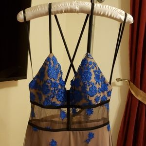 Cross back evening dress